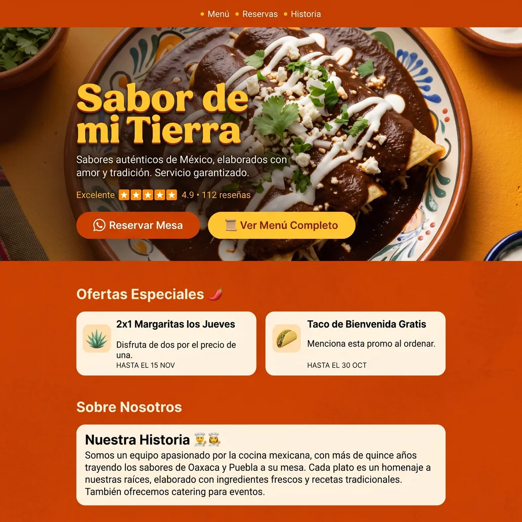 Interior cálido de un restaurante con mesas listas para los comensales.